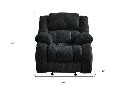 40" Gray Fabric Gliding Recliner HomeRoots