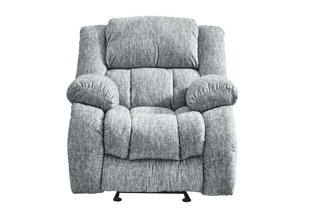 40" Gray Fabric Gliding Recliner HomeRoots
