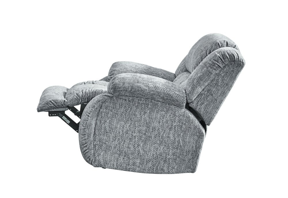 40" Gray Fabric Gliding Recliner HomeRoots