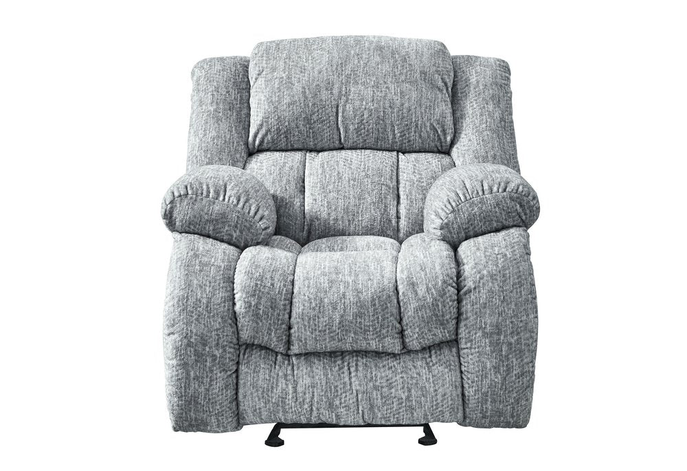 40" Gray Fabric Gliding Recliner HomeRoots