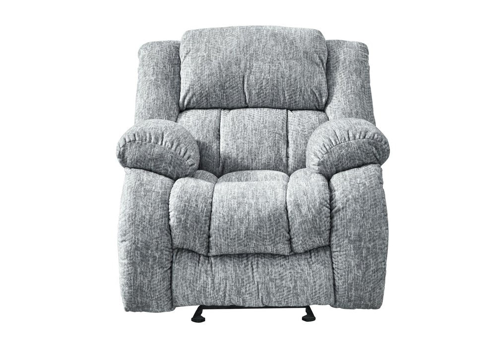 40" Gray Fabric Gliding Recliner HomeRoots