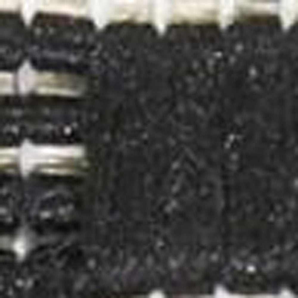 8' Black And Ivory Geometric Indoor Outdoor Runner Rug — view 10