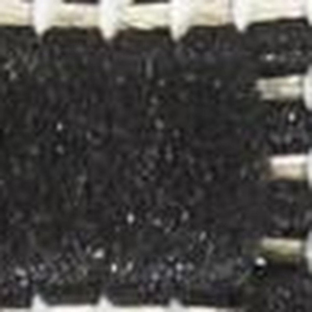 8' Black And Ivory Geometric Indoor Outdoor Runner Rug — view 12