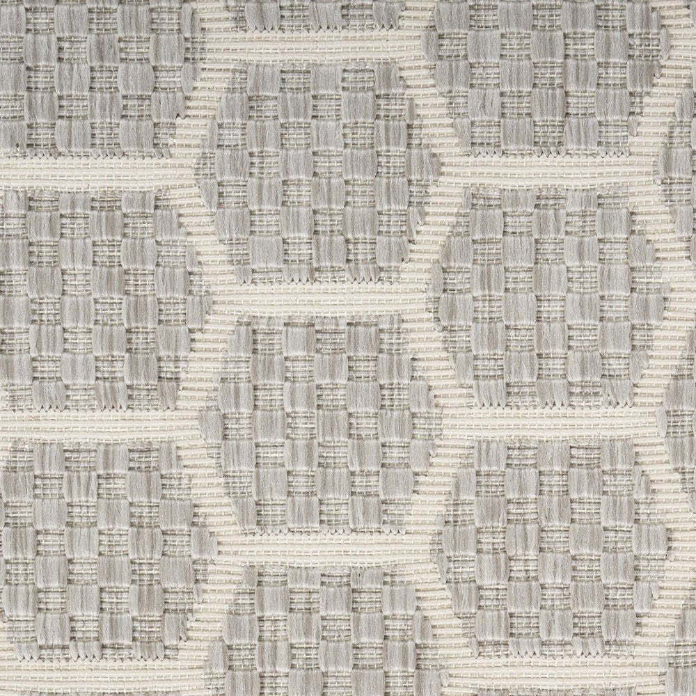12' Gray And Ivory Geometric Indoor Outdoor Runner Rug HomeRoots