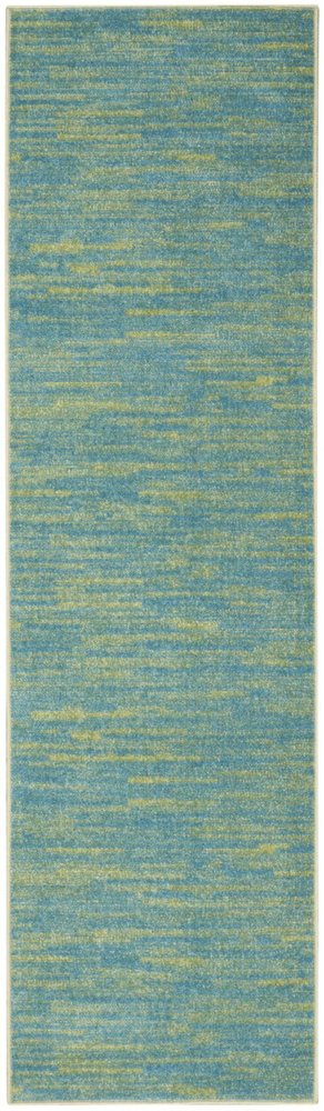 16' Blue And Green Indoor Outdoor Runner Rug HomeRoots