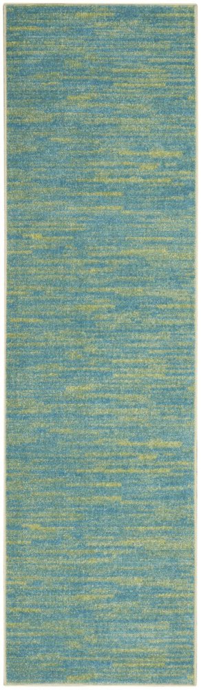 16' Blue And Green Indoor Outdoor Runner Rug HomeRoots