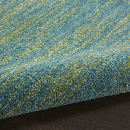 16' Blue And Green Indoor Outdoor Runner Rug HomeRoots