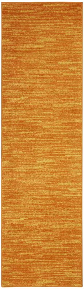18' Orange And Yellow Indoor Outdoor Runner Rug — view 9