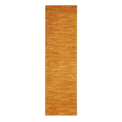 20' Orange And Yellow Indoor Outdoor Runner Rug