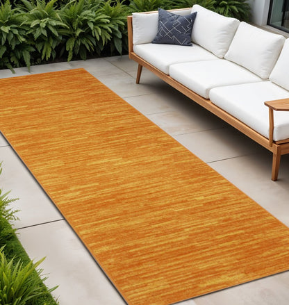 20' Orange And Yellow Indoor Outdoor Runner Rug HomeRoots