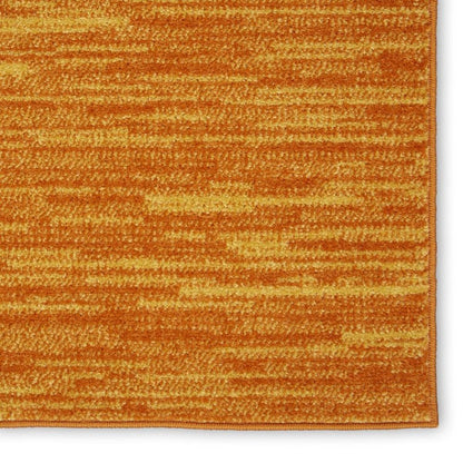 20' Orange And Yellow Indoor Outdoor Runner Rug