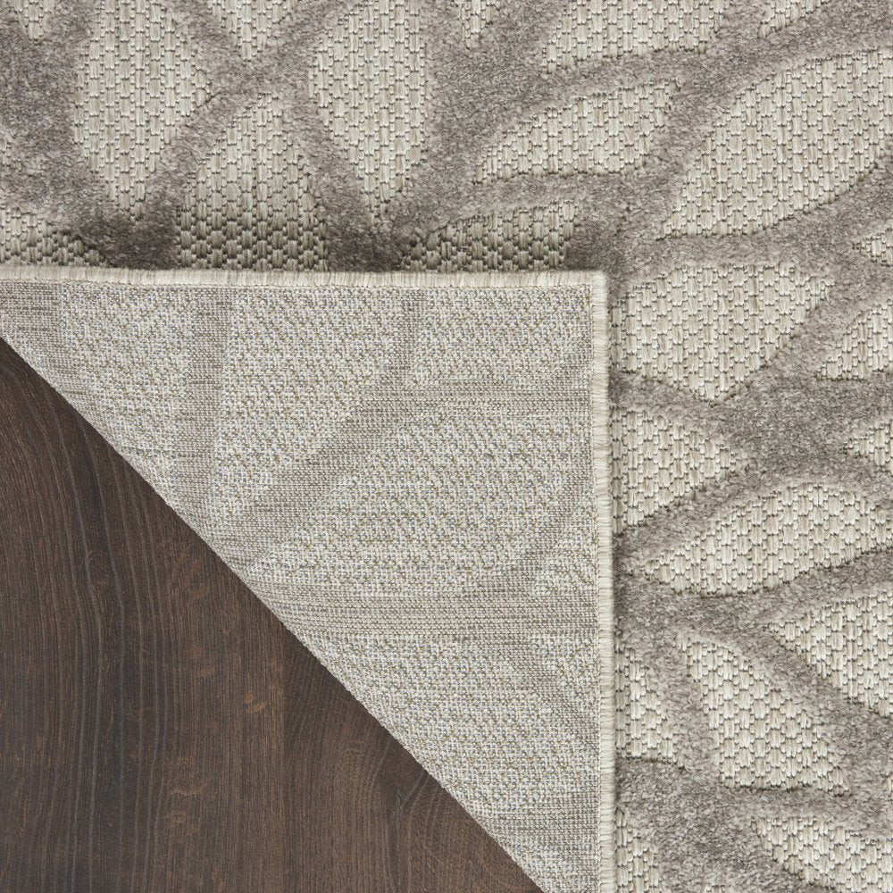 9' X 12' Gray And Silver Floral Indoor Outdoor Area Rug HomeRoots