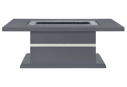 52" Dark Gray Wood And Faux Crystal Pedestal Coffee Table HomeRoots