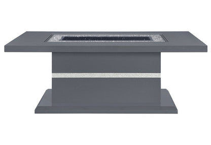 52" Dark Gray Wood And Faux Crystal Pedestal Coffee Table HomeRoots