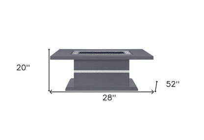 52" Dark Gray Wood And Faux Crystal Pedestal Coffee Table HomeRoots