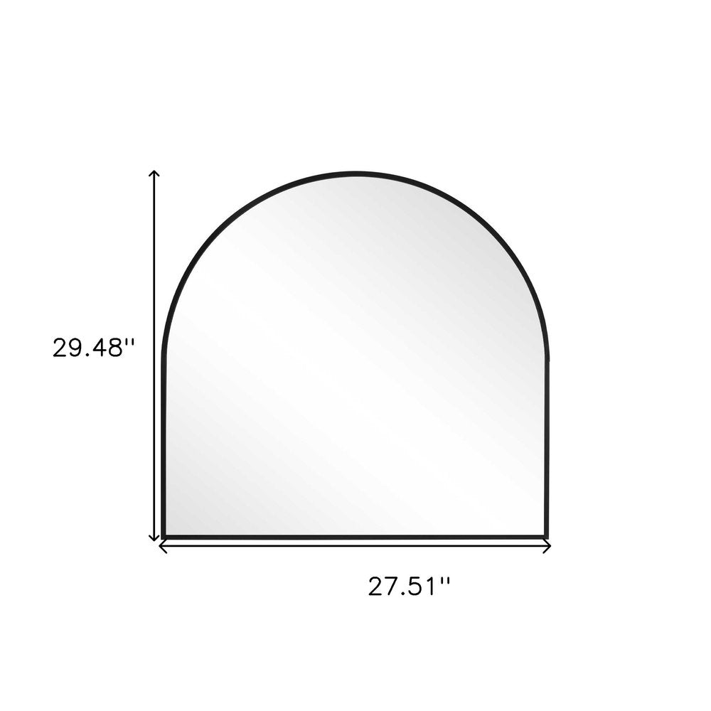 29" Black Metal Arch Framed Accent Mirror — view 6