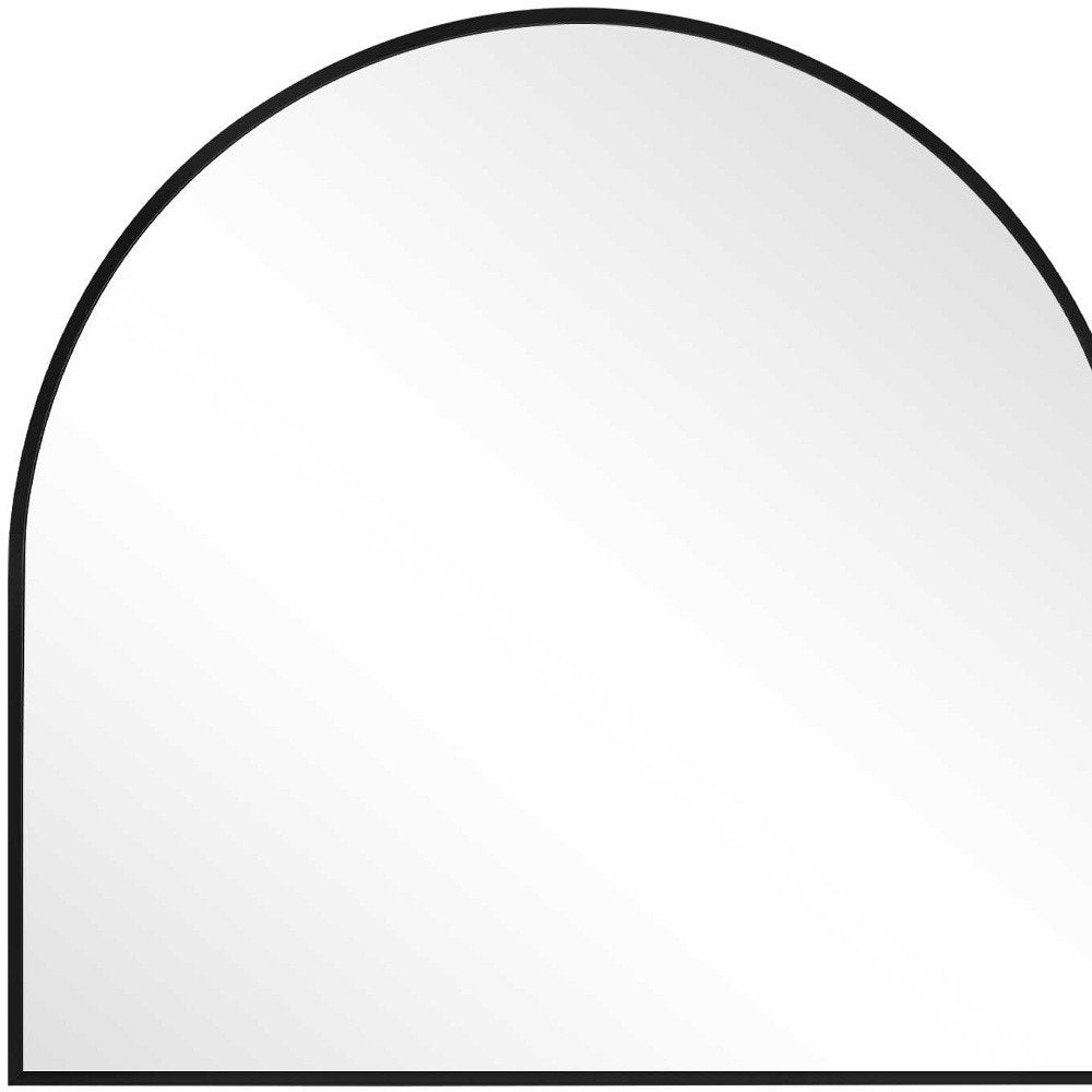 29" Black Metal Arch Framed Accent Mirror — view 3