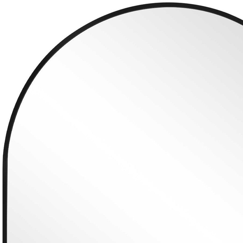 29" Black Metal Arch Framed Accent Mirror — view 5
