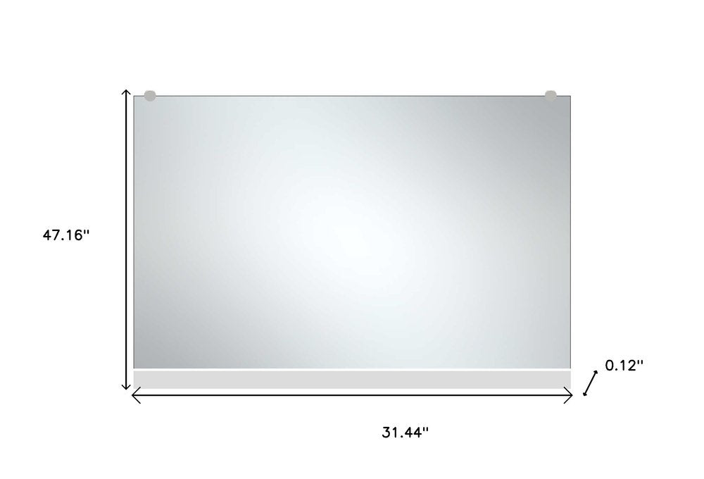 47" Black Metal Leaning Framed Full Length Hanging Mirror — view 5
