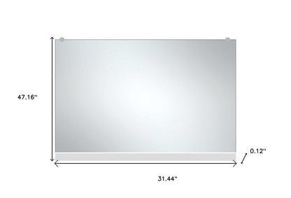 47" Black Metal Leaning Framed Full Length Hanging Mirror