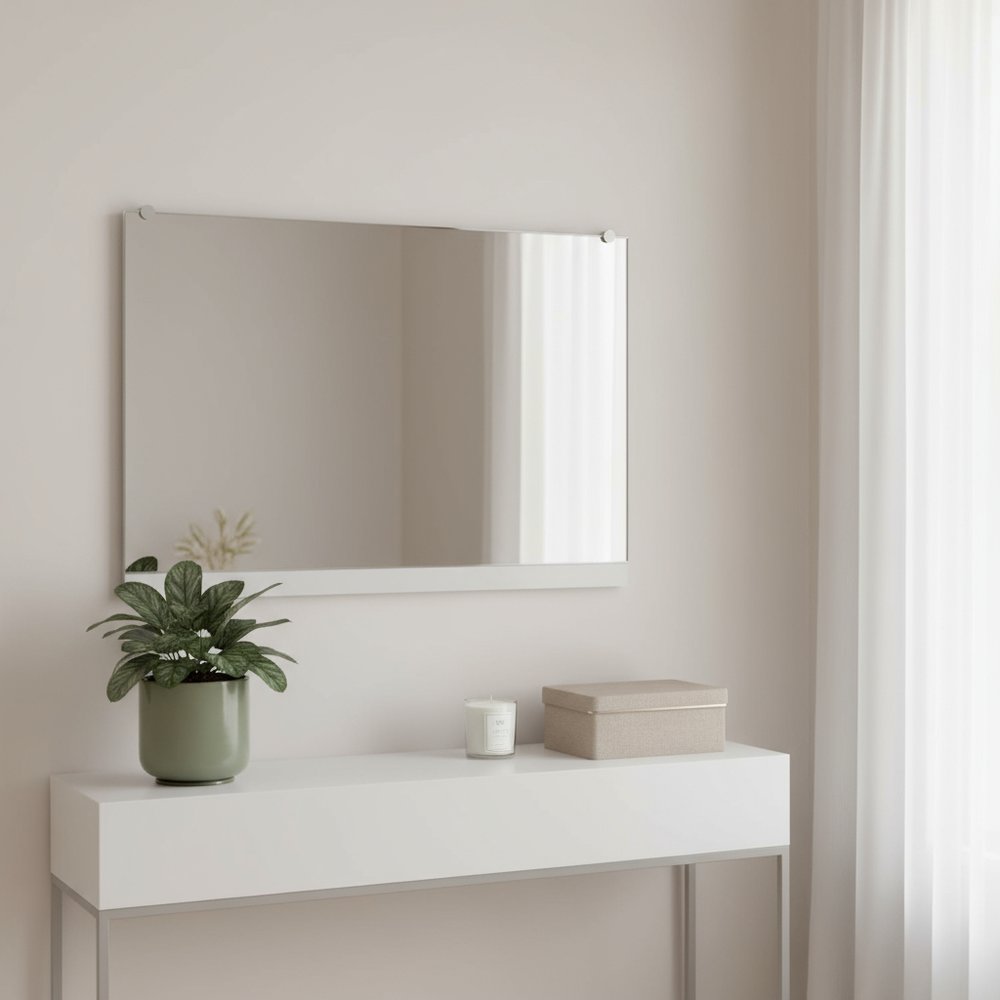 47" Black Metal Leaning Framed Full Length Hanging Mirror — view 6
