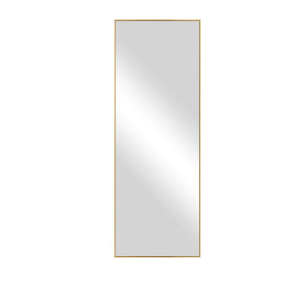 71" Gold Metal Leaning Framed Full Length Mirror