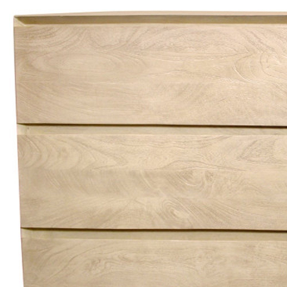 72" Natural Solid Wood Six Drawer Double Dresser — view 5