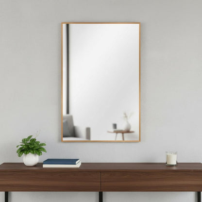 36" Gold Aluminum Framed Accent Mirror HomeRoots