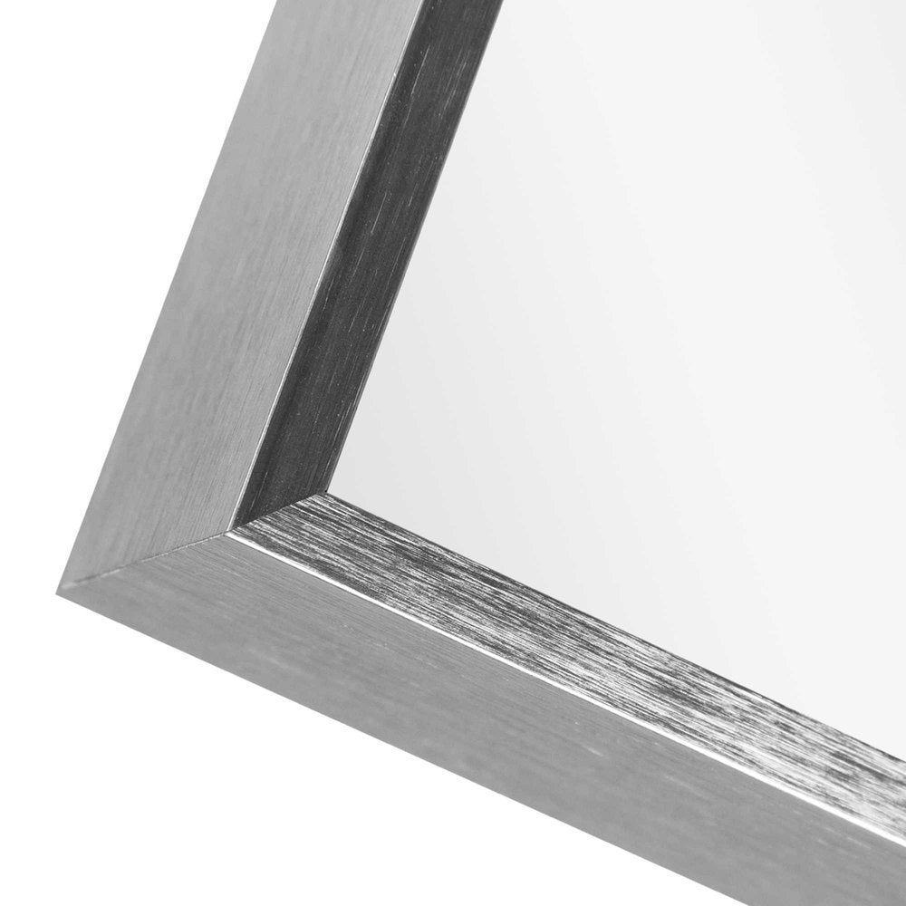 36" Silver Aluminum Framed Accent Mirror HomeRoots
