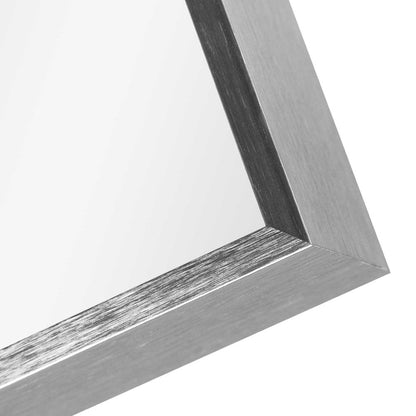 36" Silver Aluminum Framed Accent Mirror HomeRoots