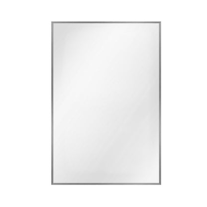 36" Silver Aluminum Framed Accent Mirror HomeRoots
