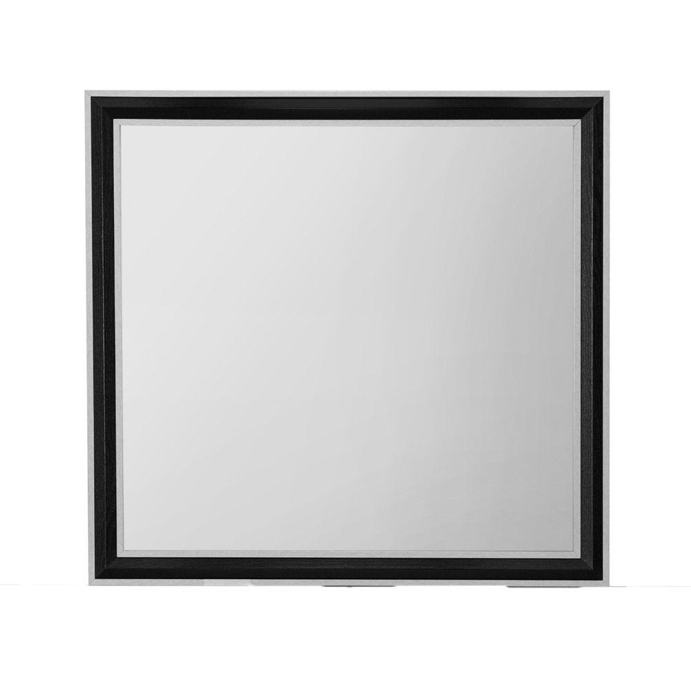 39" Black And Gray Wood Dresser Mount Framed Mirror HomeRoots