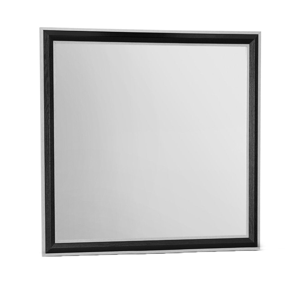39" Black And Gray Wood Dresser Mount Framed Mirror HomeRoots