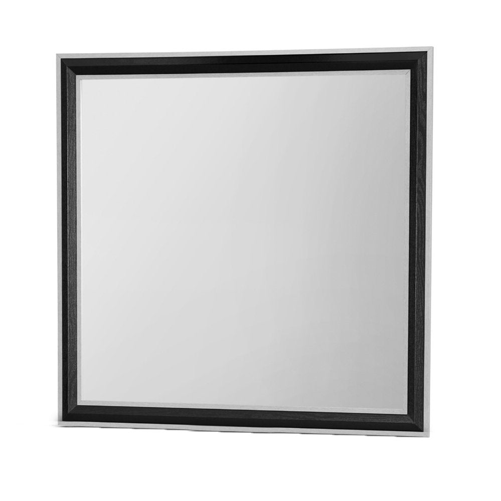 39" Black And Gray Wood Dresser Mount Framed Mirror HomeRoots