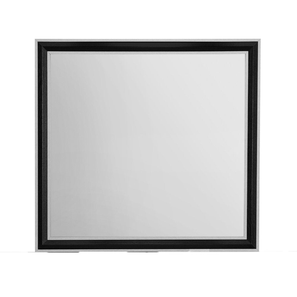 39" Black And Gray Wood Dresser Mount Framed Mirror HomeRoots