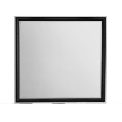 39" Black And Gray Wood Dresser Mount Framed Mirror HomeRoots