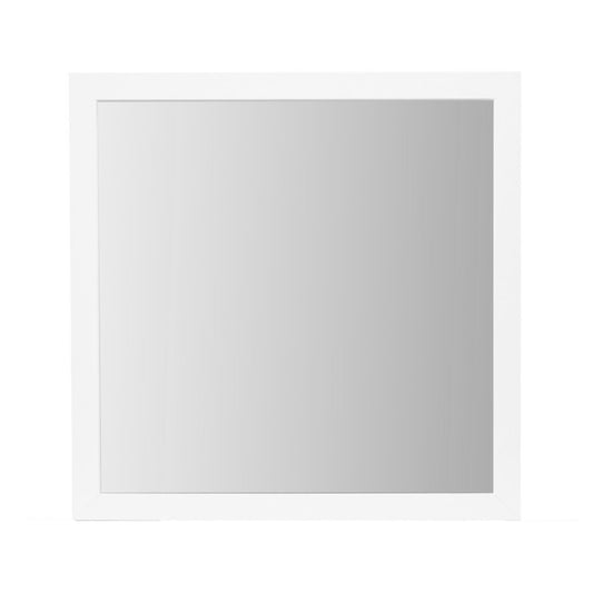 40" White Wood Square Dresser Mount Framed Mirror HomeRoots