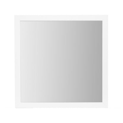 40" White Wood Square Dresser Mount Framed Mirror HomeRoots