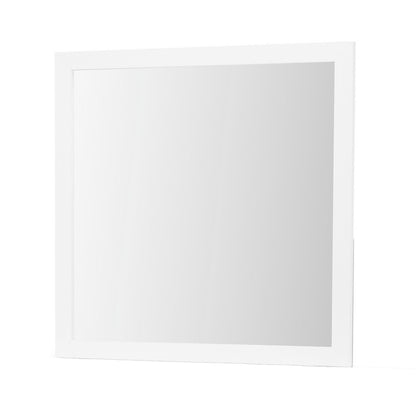 40" White Wood Square Dresser Mount Framed Mirror HomeRoots