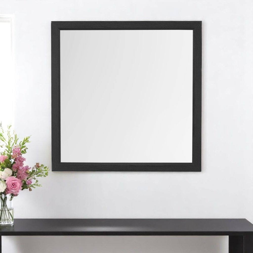 40" Gray Square Wood Framed Accent Mirror HomeRoots