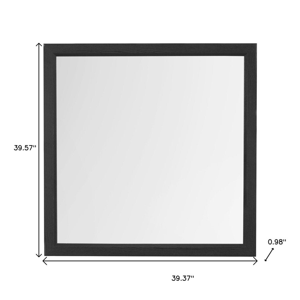 40" Gray Square Wood Framed Accent Mirror HomeRoots
