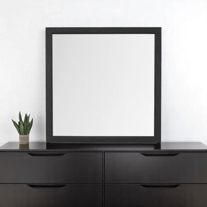 40" Gray Square Wood Framed Accent Mirror HomeRoots