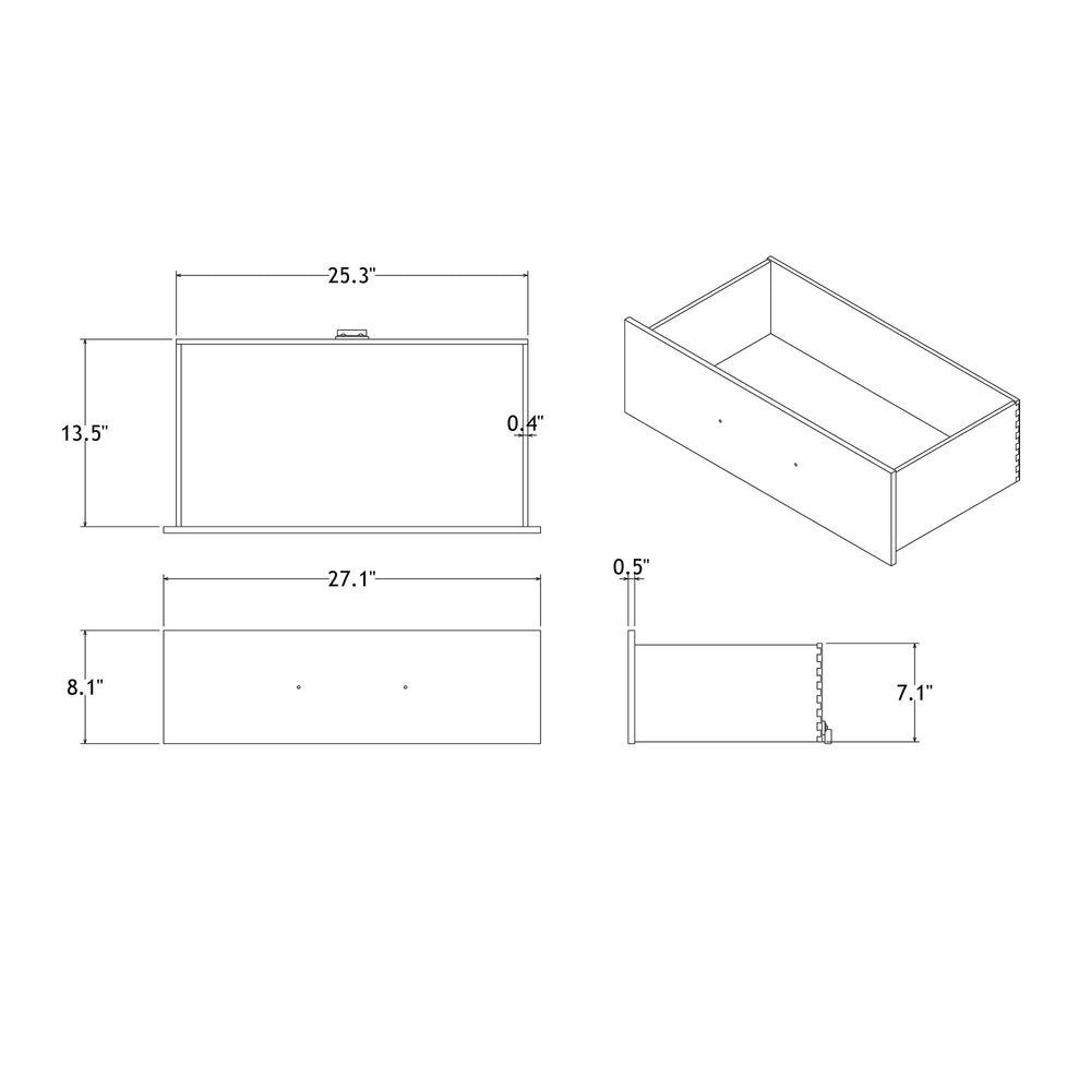 60" Gray And Black Wood Six Drawer Double Dresser — view 8