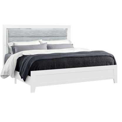 White And Gray Wood And Upholstery Lighted Twin Bed Frame HomeRoots