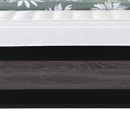 Black And Gray Inlaid Panels Full Bed Frame HomeRoots