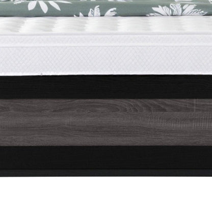Black And Gray Inlaid Panels Full Bed Frame HomeRoots