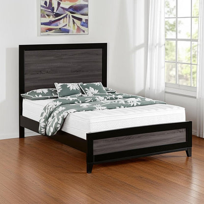 Gray and Black Wood King Bed Frame HomeRoots