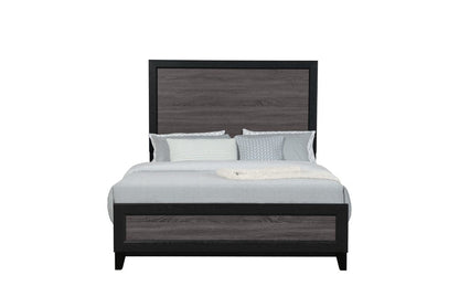 Gray and Black Wood King Bed Frame HomeRoots
