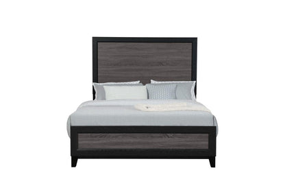 Gray and Black Wood King Bed Frame HomeRoots