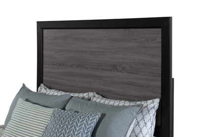 Gray and Black Wood King Bed Frame HomeRoots